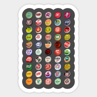 Vintage Bottlecaps Sticker